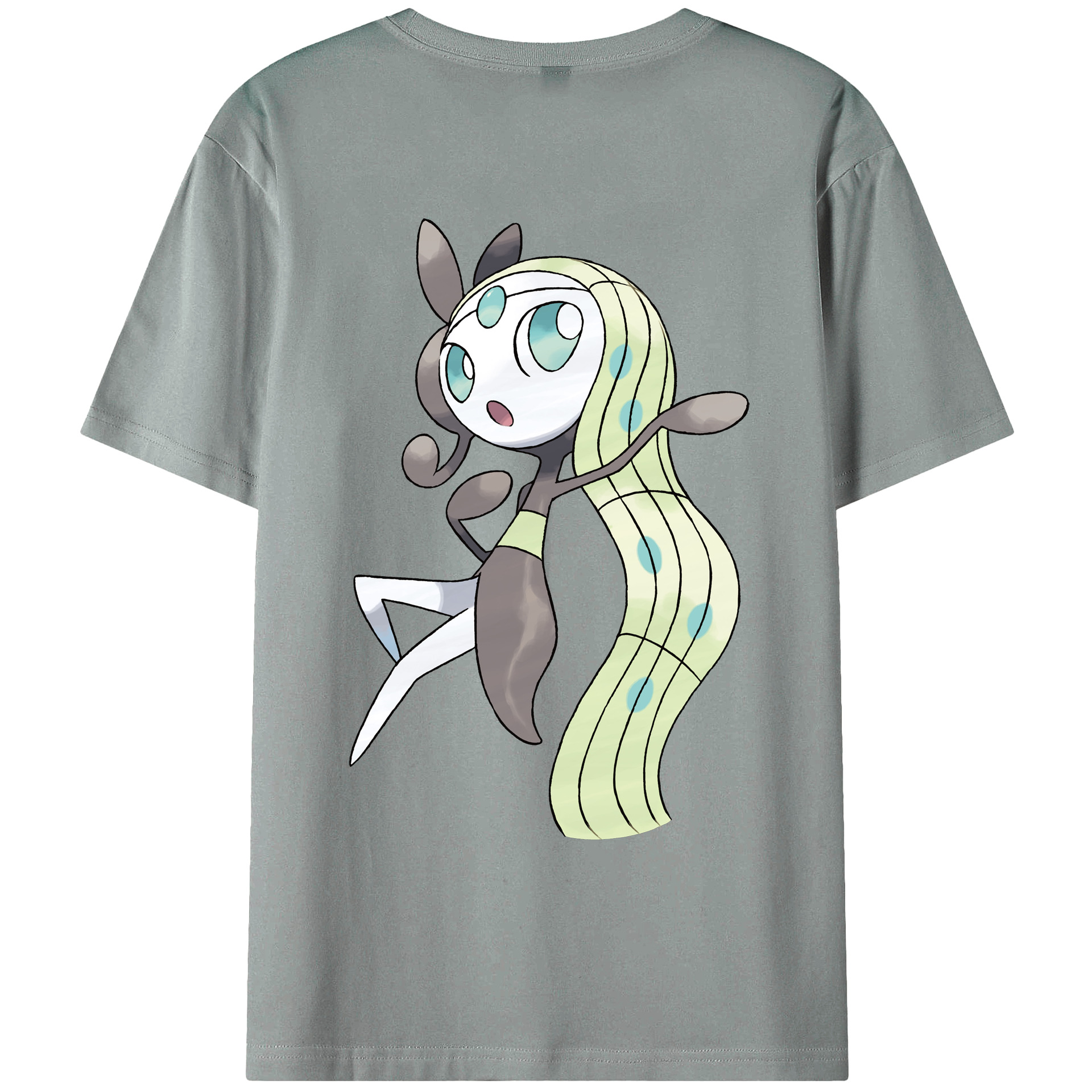 （画像用） ポケットモンスター Pokémon 綿100％ メンズ半袖Tシャツ（バックプリント） 通気性